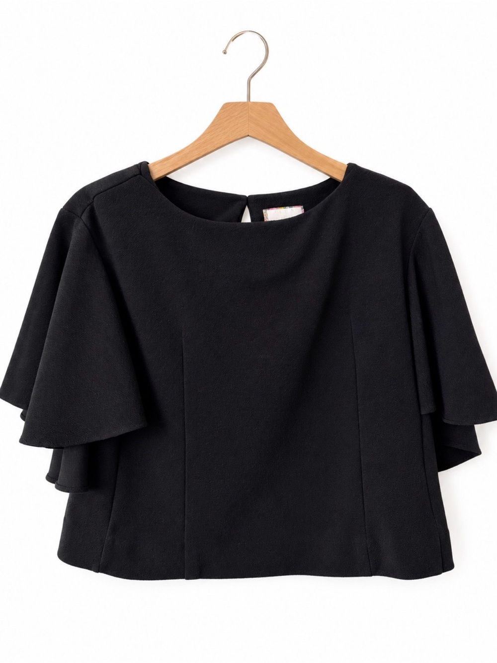 Anthropologie Black Wide-Sleeve Boxy Tunic